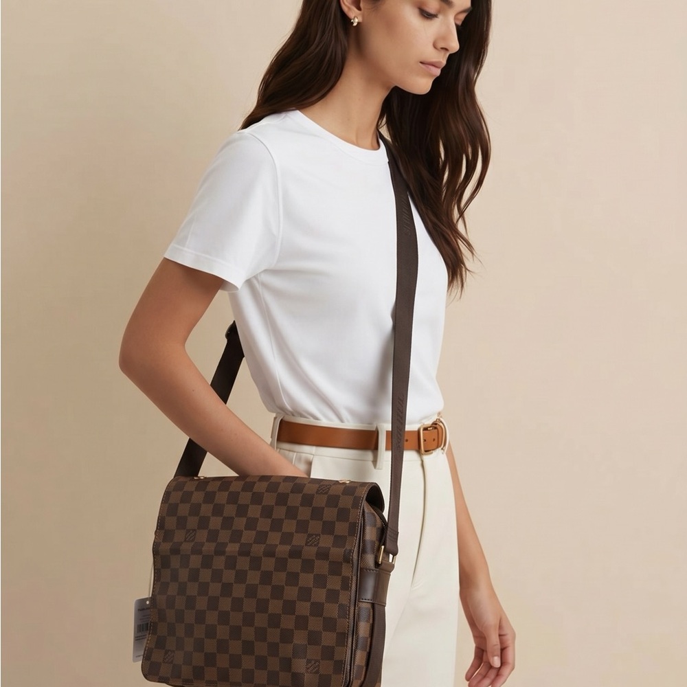 Pre-Love Louis Vuitton Damier Brown Checkered unisex Crossbody Bag - Picture 3 of 16
